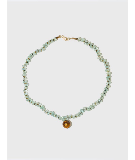 AQUAMARINE AND TIGER'S EYE PEARL NECKLACE votre