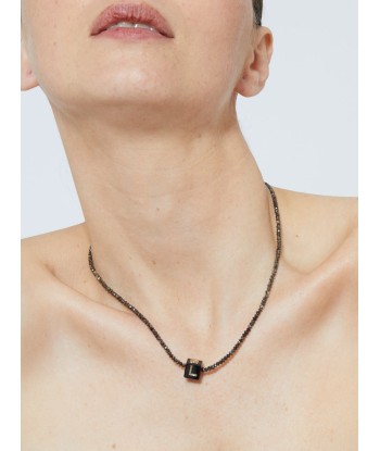 CUBIX LOVE ONYX AND BLACK DIAMOND BEADS NECKLACE sur le site 