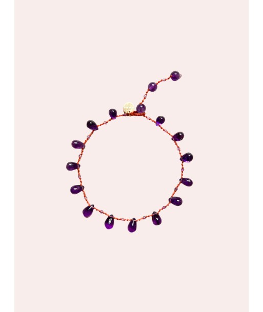 BRACELET DE CHEVILLE NIILO - AMETHYSTE Faites des économies