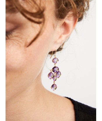 BOUCLES D'OREILLE GIRANDOLE AMETHYSTE Découvrez la collection