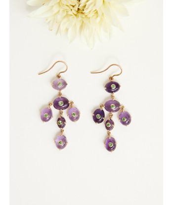 BOUCLES D'OREILLE GIRANDOLE AMETHYSTE Découvrez la collection