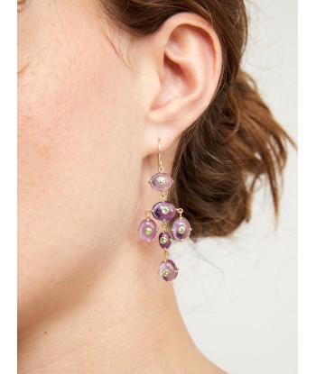 BOUCLES D'OREILLE GIRANDOLE AMETHYSTE Découvrez la collection