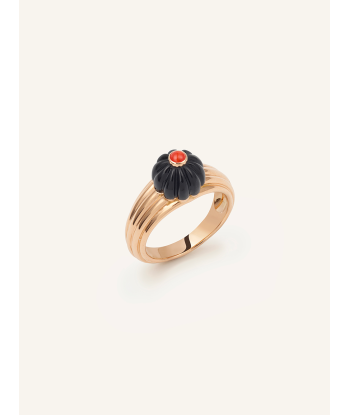 BAGUE GELATO OR ROSE ONYX ET CORAIL destockage