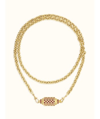 COLLIER LOCKET CHECK RUBIS & DIAMANTS de la marque