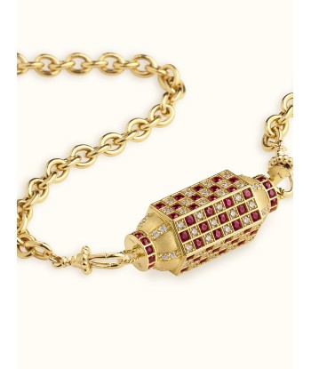 COLLIER LOCKET CHECK RUBIS & DIAMANTS de la marque