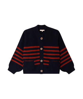 CARDIGAN ROY RAYURES HARISSA NAVY suggérées chez