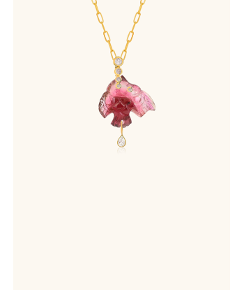 PENDENTIF POISSON TOURMALINE ROSE Livraison rapide