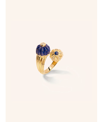 BAGUE DOUBLE GELATO LAPIS-LAZULI ET DIAMANTS brillant des détails fins