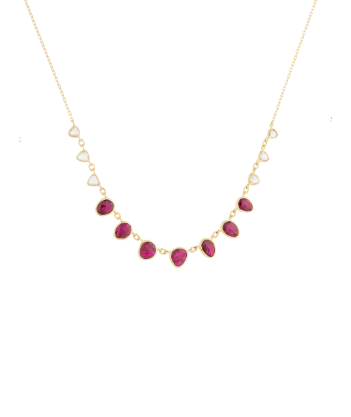 COLLIER RUBIS ET DIAMANTS ROSECUT Venez acheter