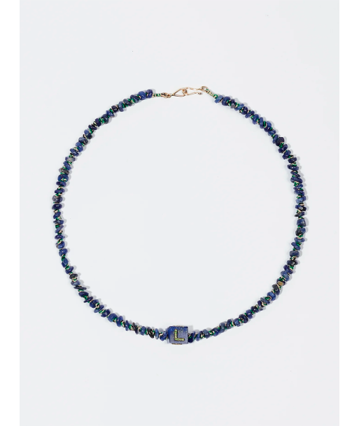 COLLIER CUBIX LOVE LAPIS ET TSAVORITES À commander