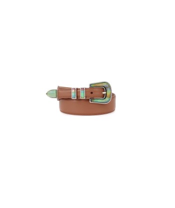 CEINTURE EXCLU CRAZY ARGENT & TAN online