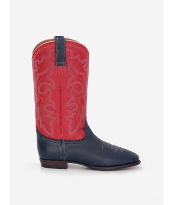 MIDNIGHT WANDER NAVY RED BOOTS en stock