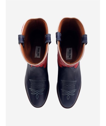 MIDNIGHT WANDER NAVY RED BOOTS en stock